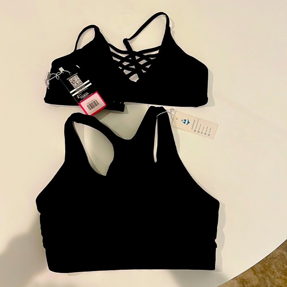 2- swim tops NWT, black, small